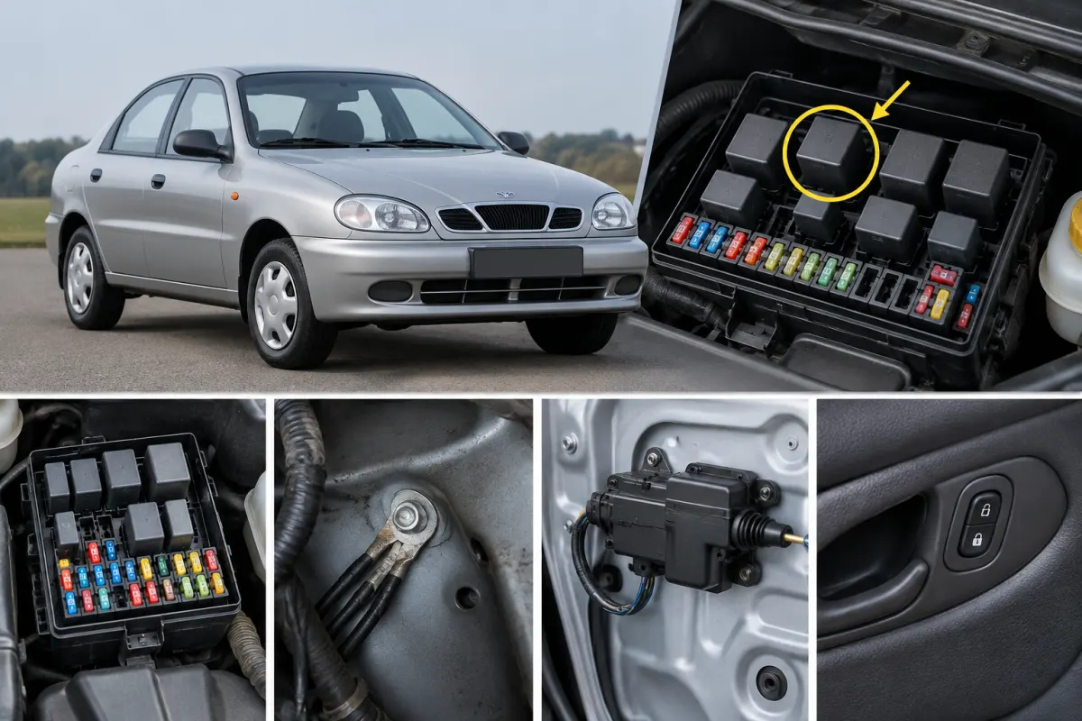 Електрика Daewoo Lanos: де знаходяться реле, запобіжники, маси та центральний замок