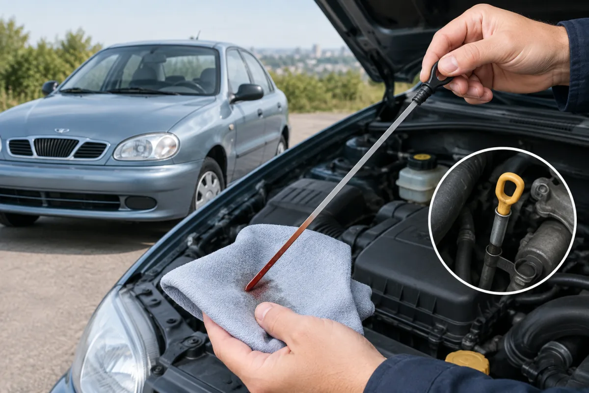 Как проверить уровень масла в АКПП Daewoo Lanos