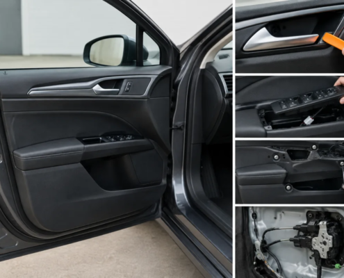 Как снять карту двери Ford Fusion USA и добраться до замка