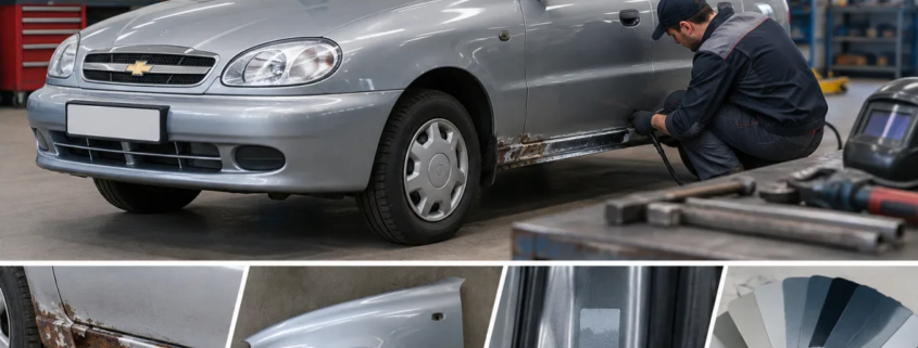 Кузов Chevrolet Lanos: сколько стоит переварить пороги, снять крыло и найти код краски