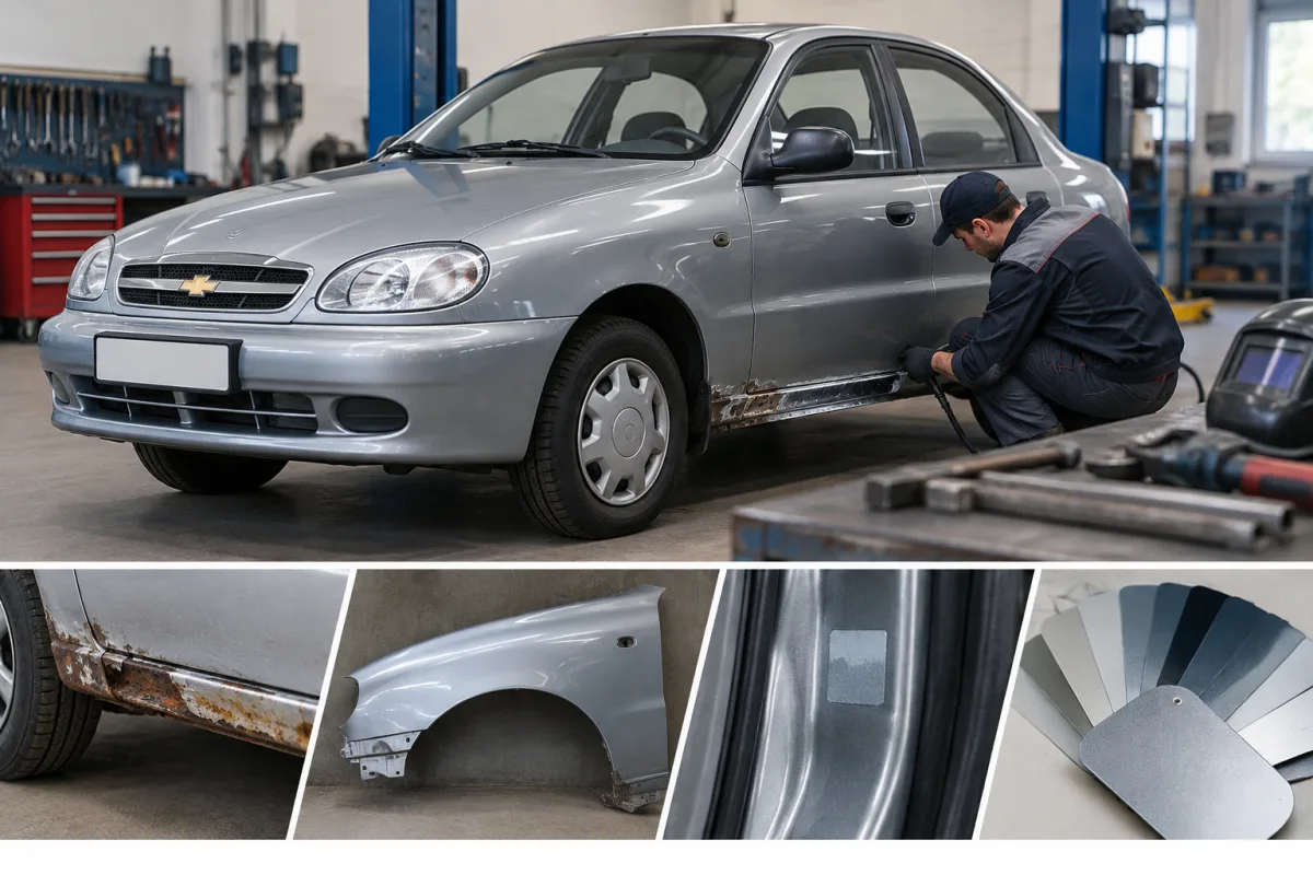 Кузов Chevrolet Lanos: сколько стоит переварить пороги, снять крыло и найти код краски