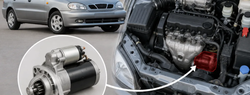 Стартер Daewoo Lanos: где находится и как к нему добраться